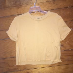 Yellow Cropped Tee